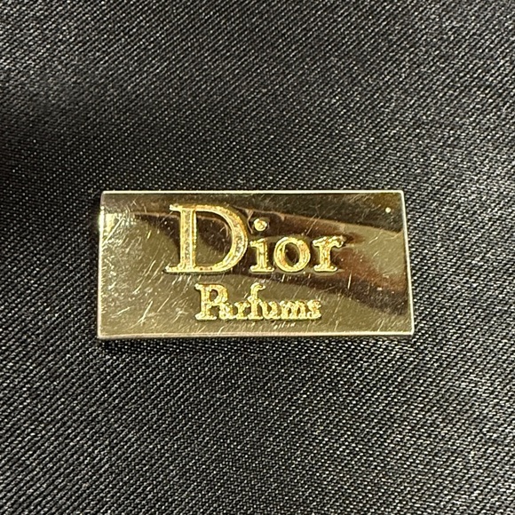 DIOR | Parfums VTG Black Round Travel Makeup Vanity Jewelry Box Case Vacation - Picture 11 of 16